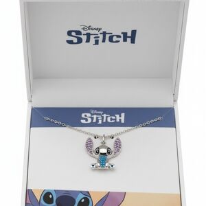 Official Disney Lilo & Stitch Pave Crystal Pendant Necklace